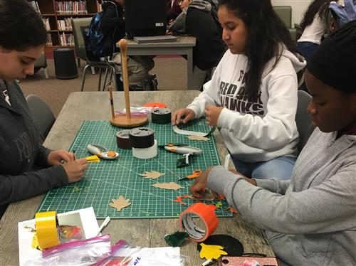 Picture of Duct tape design with students 