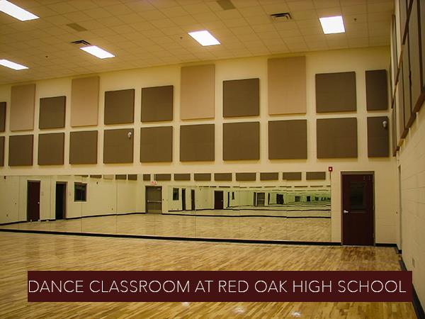 Inside view of the practice dance studio at ROHS 